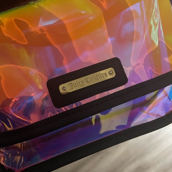 Juicy Couture handbag Iridescent with black fur top handle - Picture 4 of 6